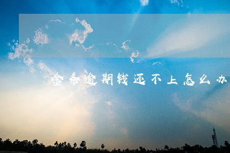 金条逾期钱还不上怎么办 金条逾期钱还不上怎么办