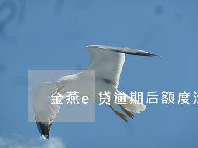 金燕e贷逾期后额度没有了 金燕e贷逾期后额度没有了