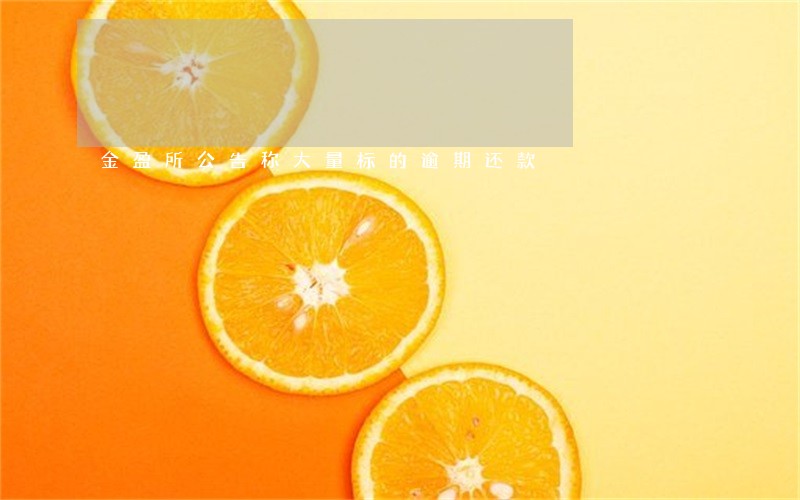 金盈所公告称大量标的逾期还款 金盈所公告称大量标的逾期还款