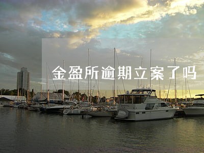 金盈所逾期立案了吗 金盈所逾期立案了吗