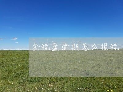 金税盘逾期怎么报税 金税盘逾期怎么报税