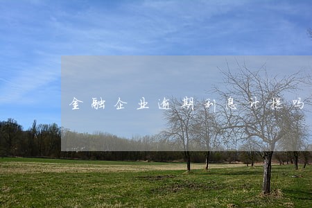 金融企业逾期利息计提吗 金融企业逾期利息计提吗