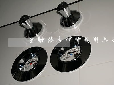 金融债务律师费用怎么算