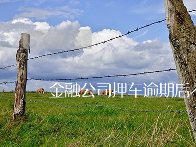 金融公司押车逾期后不协商 金融公司押车逾期后不协商