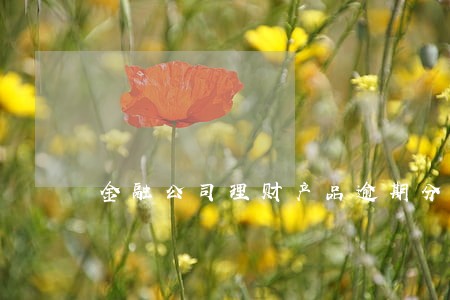 金融公司理财产品逾期分三年给清 金融公司理财产品逾期分三年给清