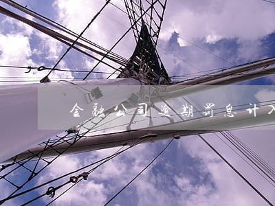 金融公司逾期罚息计入什么科目 金融公司逾期罚息计入什么科目