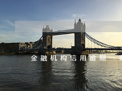 金融机构信用逾期一案 金融机构信用逾期一案