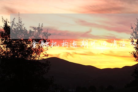金融机构逾期可以消除吗