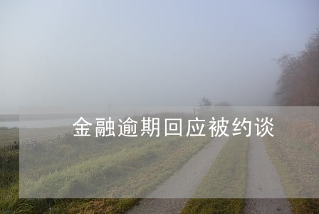 金融逾期回应被约谈