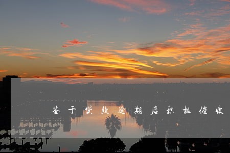 鉴于贷款逾期后积极催收