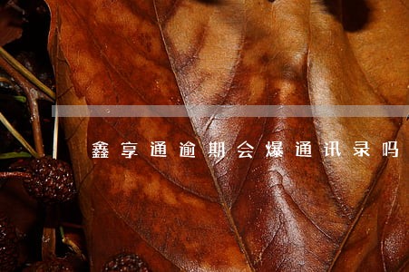 鑫享通逾期会爆通讯录吗 鑫享通逾期会爆通讯录吗