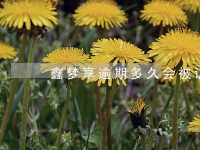 鑫梦享逾期多久会被诉讼 鑫梦享逾期多久会被诉讼