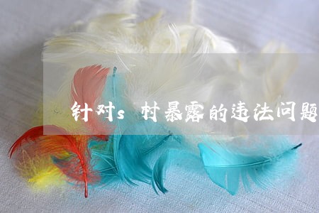 针对s村暴露的违法问题 针对s村暴露的违法问题