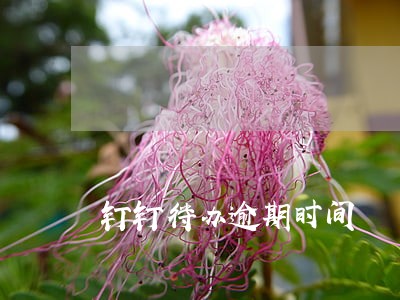 钉钉待办逾期时间 钉钉待办逾期时间
