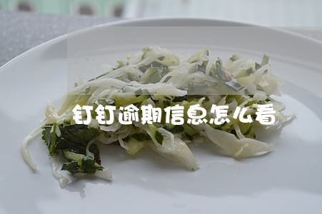 钉钉逾期信息怎么看 钉钉逾期信息怎么看