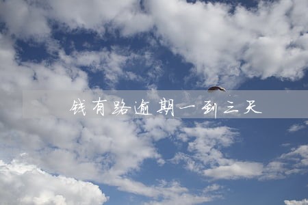 钱有路逾期一到三天 钱有路逾期一到三天