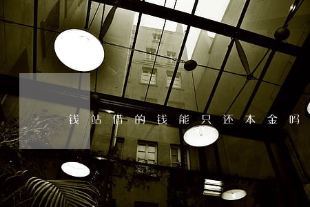 钱站借的钱能只还本金吗