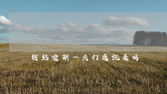 钱站逾期一天打通讯录吗