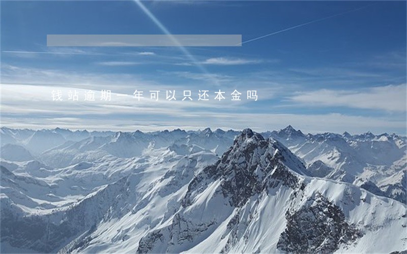 钱站逾期一年可以只还本金吗 钱站逾期一年可以只还本金吗