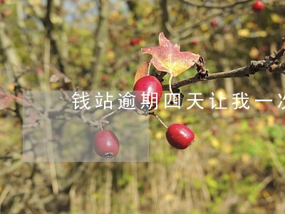钱站逾期四天让我一次性结清