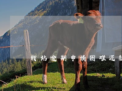 钱站逾期申请困难还款 钱站逾期申请困难还款
