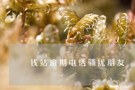 钱站逾期电话骚扰朋友 钱站逾期电话骚扰朋友