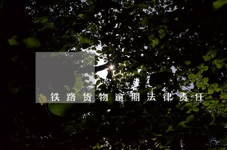 铁路货物逾期法律责任 铁路货物逾期法律责任