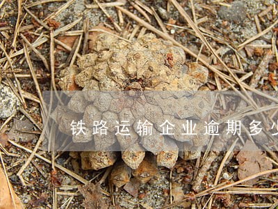 铁路运输企业逾期多少天 铁路运输企业逾期多少天