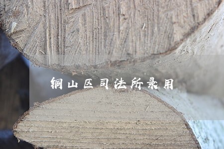 铜山区司法所录用
