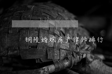 铜陵婚姻房产律师排行 铜陵婚姻房产律师排行