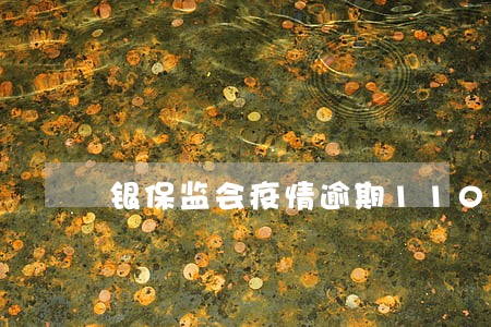 银保监会疫情逾期1104 银保监会疫情逾期1104