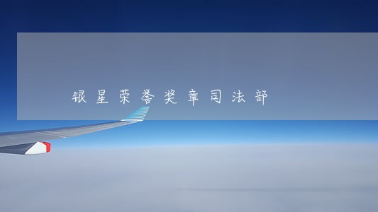 银星荣誉奖章司法部 银星荣誉奖章司法部