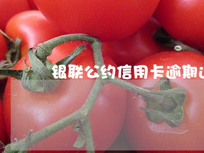银联公约信用卡逾期还款 银联公约信用卡逾期还款