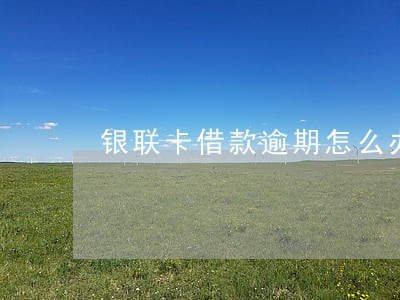 银联卡借款逾期怎么办 银联卡借款逾期怎么办