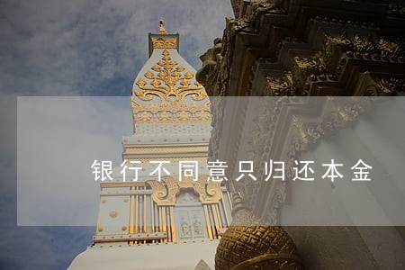 银行不同意只归还本金 银行不同意只归还本金