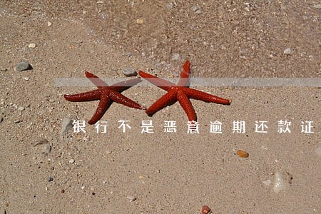 银行不是恶意逾期还款证明 银行不是恶意逾期还款证明