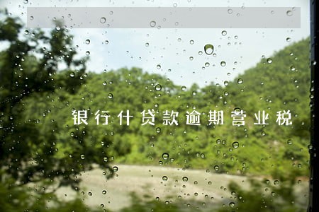 银行什贷款逾期营业税 银行什贷款逾期营业税