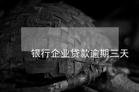 银行企业贷款逾期三天 银行企业贷款逾期三天