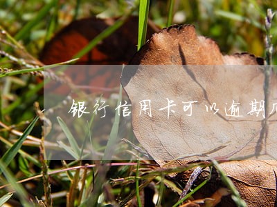 银行信用卡可以逾期几天 银行信用卡可以逾期几天