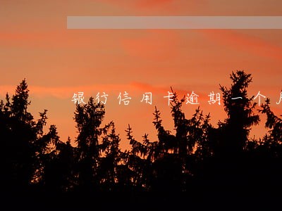 银行信用卡逾期一个月还能用吗 银行信用卡逾期一个月还能用吗