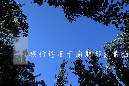 银行信用卡逾期哪家最怕人