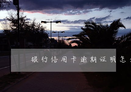 银行信用卡逾期证明怎么写 银行信用卡逾期证明怎么写