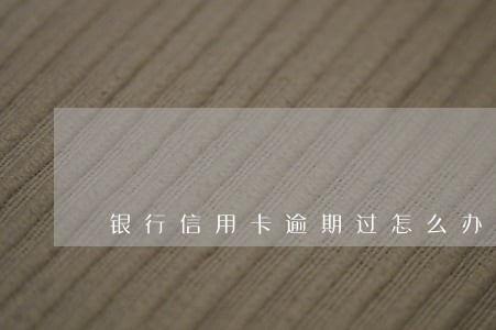 银行信用卡逾期过怎么办理信用卡 银行信用卡逾期过怎么办理信用卡