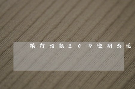 银行借款20万逾期未还罚多少钱 银行借款20万逾期未还罚多少钱