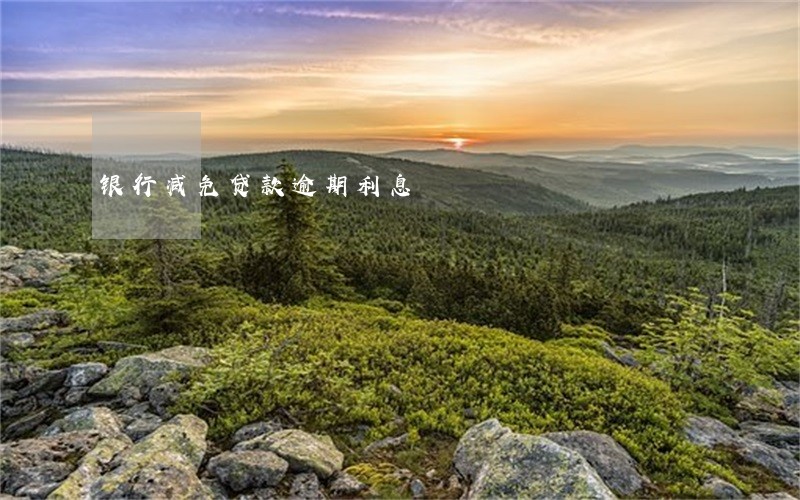 银行减免贷款逾期利息