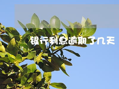 银行利息逾期了几天 银行利息逾期了几天