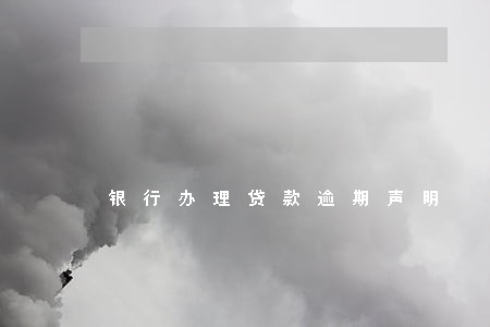 银行办理贷款逾期声明