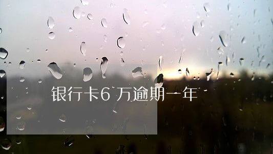 银行卡6万逾期一年