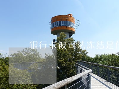 银行卡被司法冻结是什么意思 银行卡被司法冻结是什么意思
