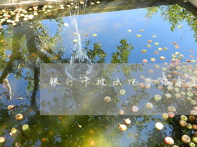 银行卡被法院冻结余额显示零